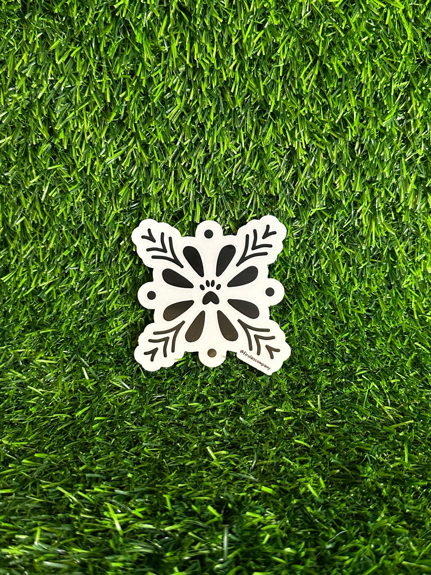 Pawsome flower sticker