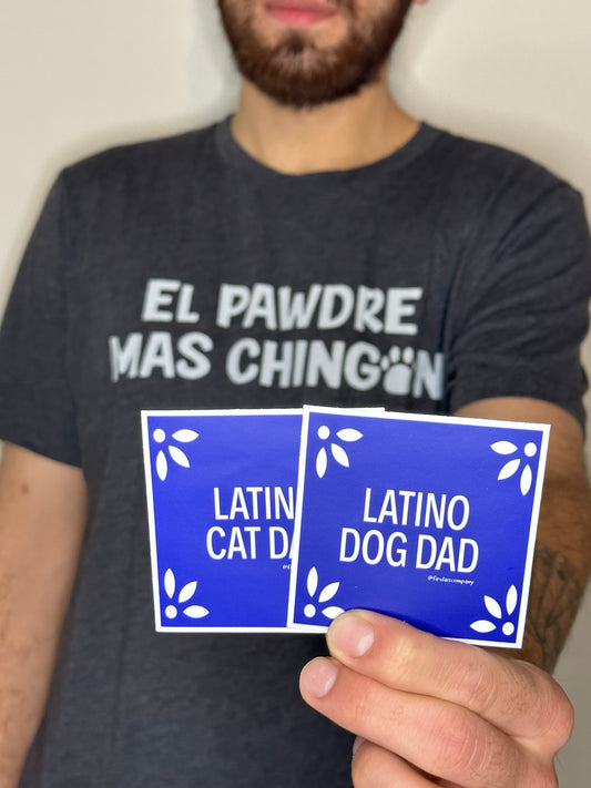 Latino Dog Dad Sticker