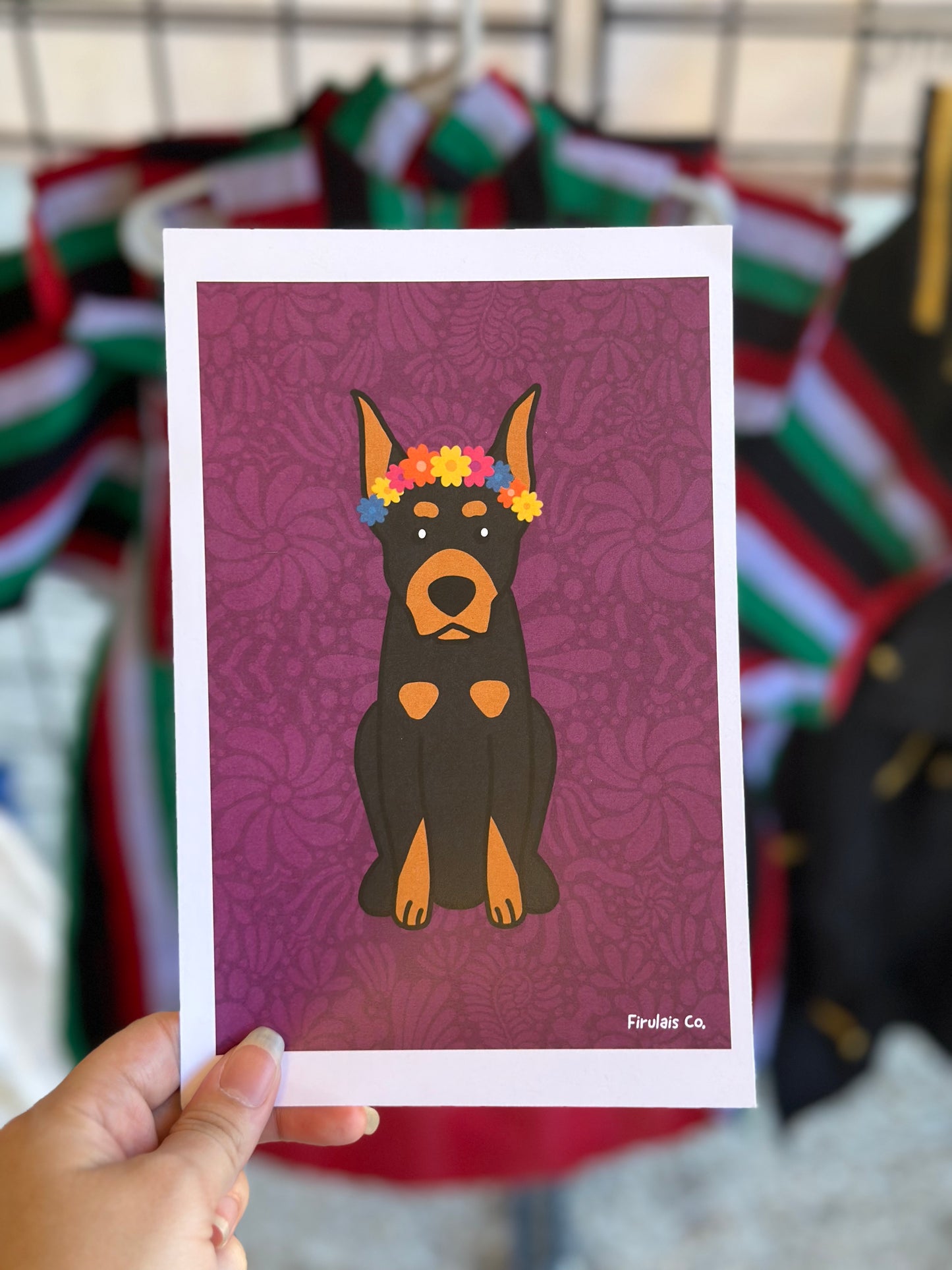 Doberman art print